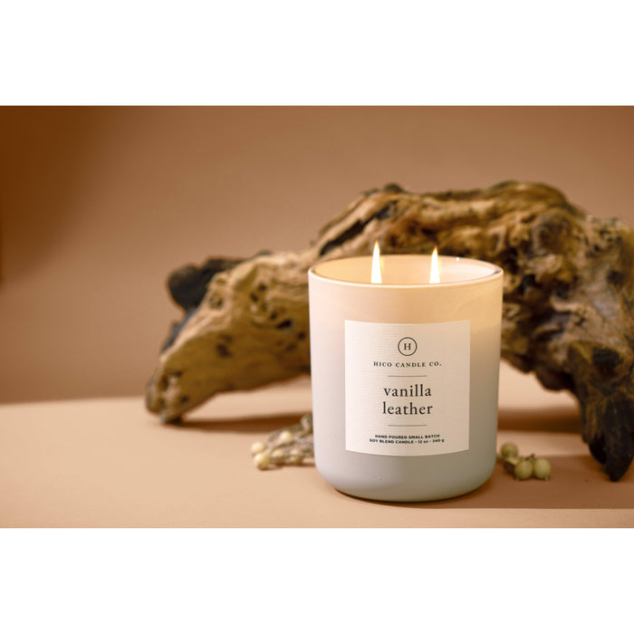 Hico Candle Co. - Vanilla Leather Candle: 12oz Candle-Candles-[Womens_Boutique]-[NFR]-[Rodeo_Fashion]-[Western_Style]-Calamity's LLC