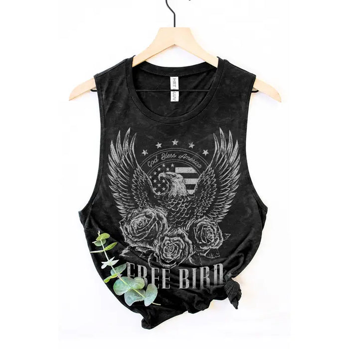 Free Bird tank-[Womens_Boutique]-[NFR]-[Rodeo_Fashion]-[Western_Style]-Calamity's LLC