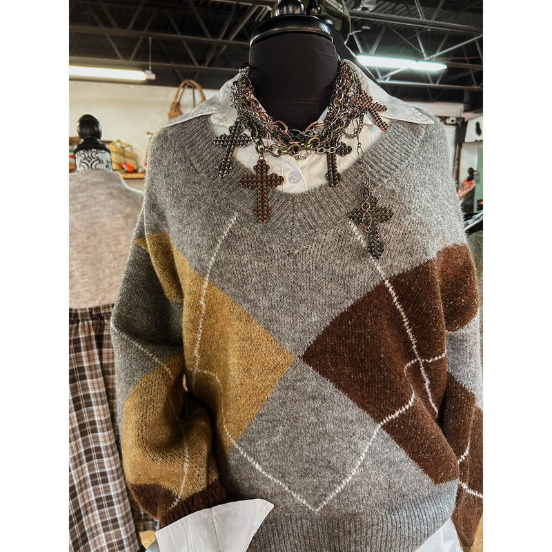 Chunky Cross Necklace-[Womens_Boutique]-[NFR]-[Rodeo_Fashion]-[Western_Style]-Calamity's LLC