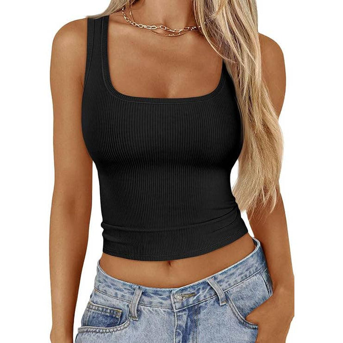 Hottie Plain Summer Tank Top-[Womens_Boutique]-[NFR]-[Rodeo_Fashion]-[Western_Style]-Calamity's LLC