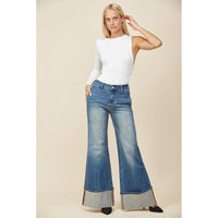 PREMIUM MID RISE CUFFED FULL LENGTH JEANS-[Womens_Boutique]-[NFR]-[Rodeo_Fashion]-[Western_Style]-Calamity's LLC
