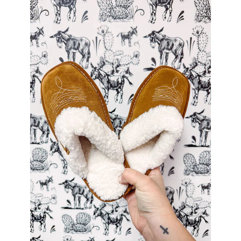 Women's Ariat Western Suede Slippers Calamity's Boutique