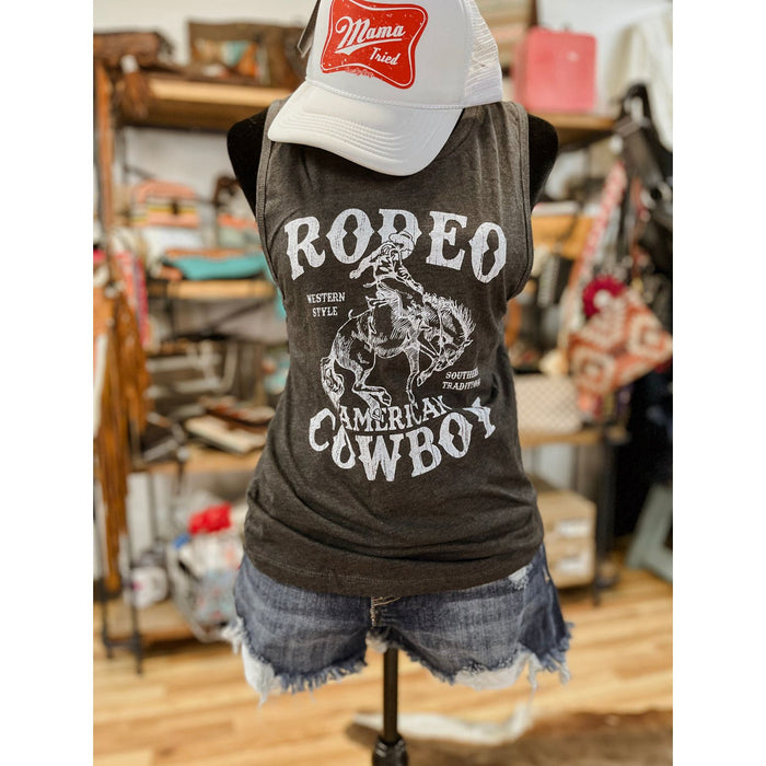Rodeo American Cowboy-Camis/Tanks-[Womens_Boutique]-[NFR]-[Rodeo_Fashion]-[Western_Style]-Calamity's LLC