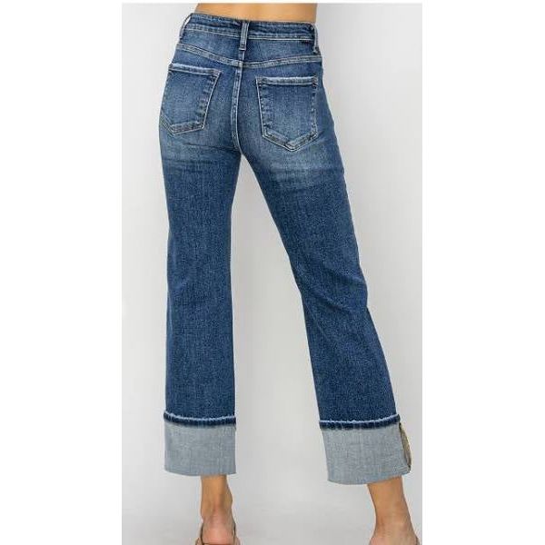 Risen High Rise Straight Jeans-[Womens_Boutique]-[NFR]-[Rodeo_Fashion]-[Western_Style]-Calamity's LLC