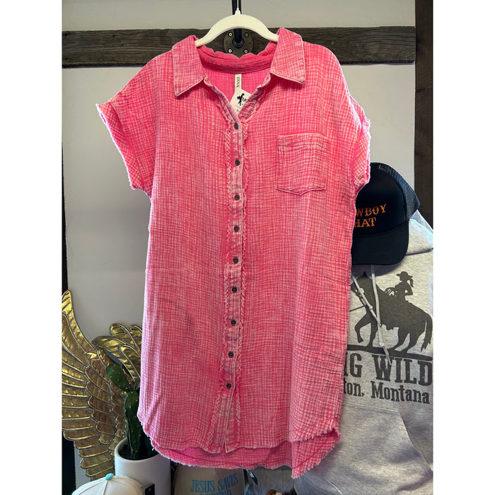 Double Gauze Dress-[Womens_Boutique]-[NFR]-[Rodeo_Fashion]-[Western_Style]-Calamity's LLC