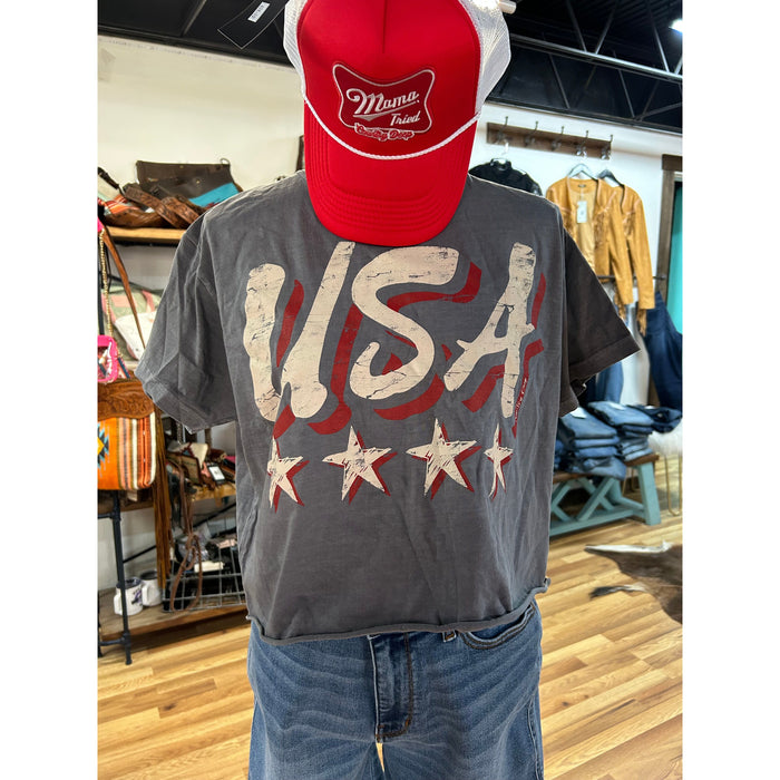 USA vintage crop tee-[Womens_Boutique]-[NFR]-[Rodeo_Fashion]-[Western_Style]-Calamity's LLC