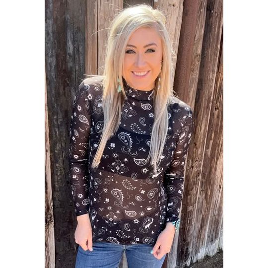 Bandana Babe mesh top-[Womens_Boutique]-[NFR]-[Rodeo_Fashion]-[Western_Style]-Calamity's LLC