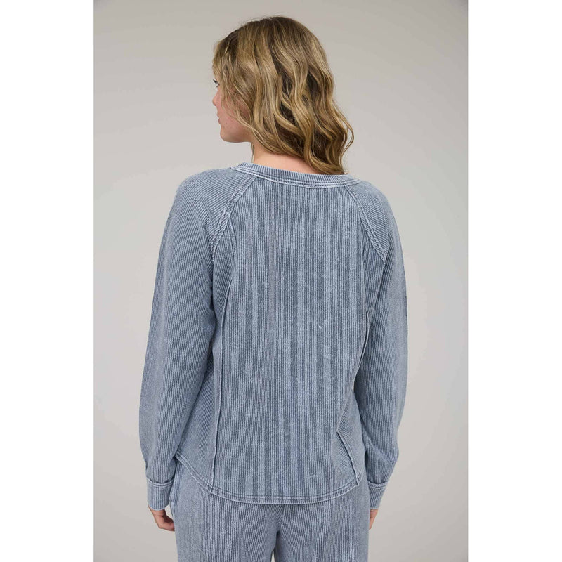 Ribbed V Neck-[Womens_Boutique]-[NFR]-[Rodeo_Fashion]-[Western_Style]-Calamity's LLC