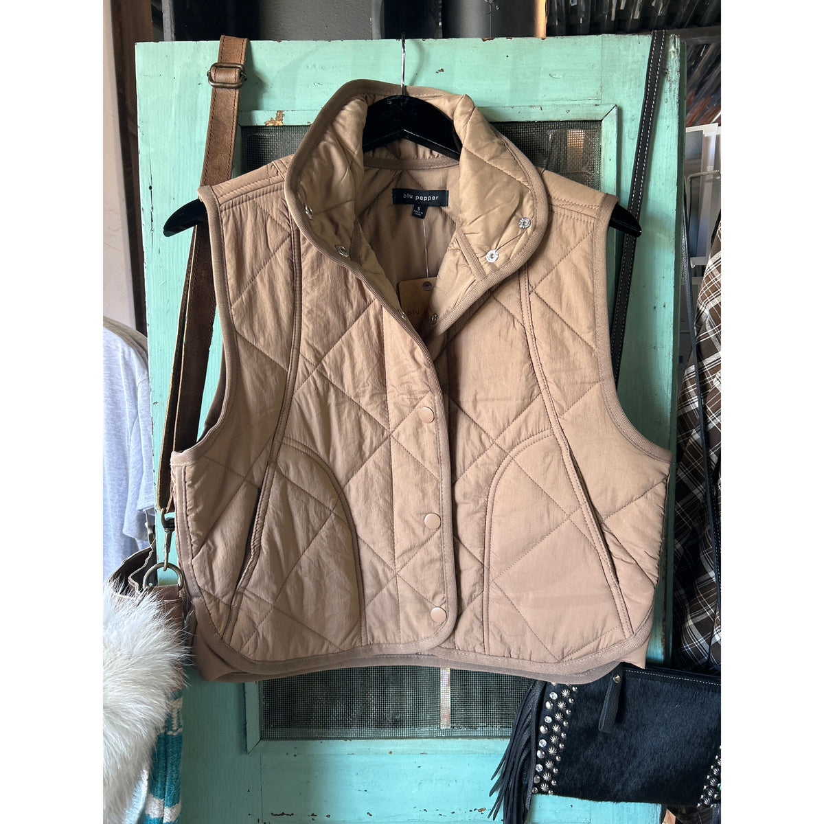 Brown Vest-[Womens_Boutique]-[NFR]-[Rodeo_Fashion]-[Western_Style]-Calamity's LLC