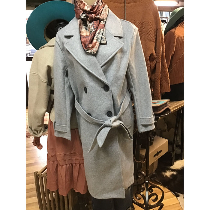 Double breasted belted wrap coat-[Womens_Boutique]-[NFR]-[Rodeo_Fashion]-[Western_Style]-Calamity's LLC