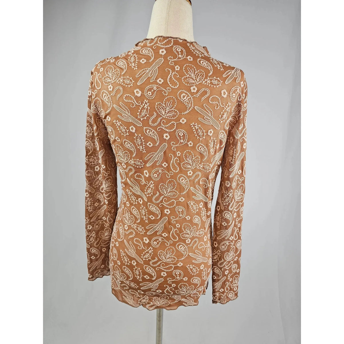 Paisley Mesh Top-[Womens_Boutique]-[NFR]-[Rodeo_Fashion]-[Western_Style]-Calamity's LLC