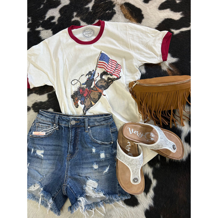 Dust and Glory ringer tee-[Womens_Boutique]-[NFR]-[Rodeo_Fashion]-[Western_Style]-Calamity's LLC