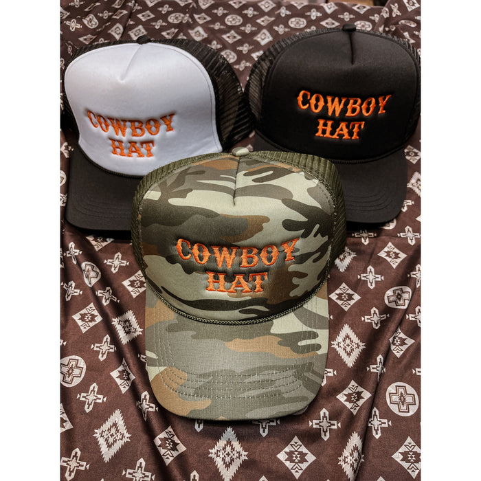Cowboy Hat Trucker Hat-Hats-[Womens_Boutique]-[NFR]-[Rodeo_Fashion]-[Western_Style]-Calamity's LLC