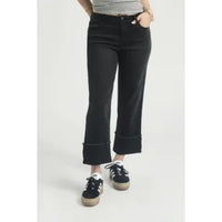 Roll Cuff straight leg Jean-[Womens_Boutique]-[NFR]-[Rodeo_Fashion]-[Western_Style]-Calamity's LLC