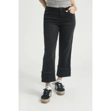 Roll Cuff straight leg Jean-[Womens_Boutique]-[NFR]-[Rodeo_Fashion]-[Western_Style]-Calamity's LLC