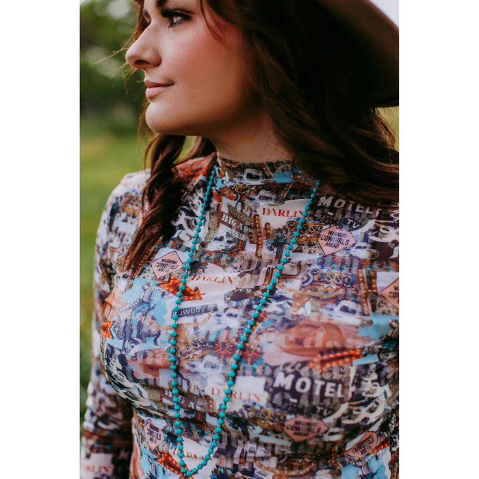 Hello Darlin Mesh Top-[Womens_Boutique]-[NFR]-[Rodeo_Fashion]-[Western_Style]-Calamity's LLC