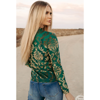 Bellagio Fountain Top-Long Sleeves-[Womens_Boutique]-[NFR]-[Rodeo_Fashion]-[Western_Style]-Calamity's LLC