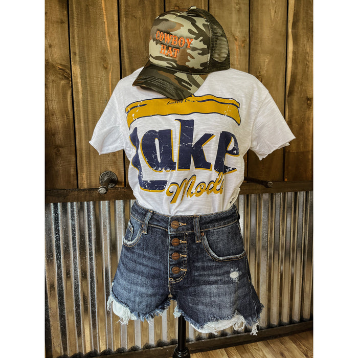 Lake Mode Cropped Tee-Graphic Tees-[Womens_Boutique]-[NFR]-[Rodeo_Fashion]-[Western_Style]-Calamity's LLC