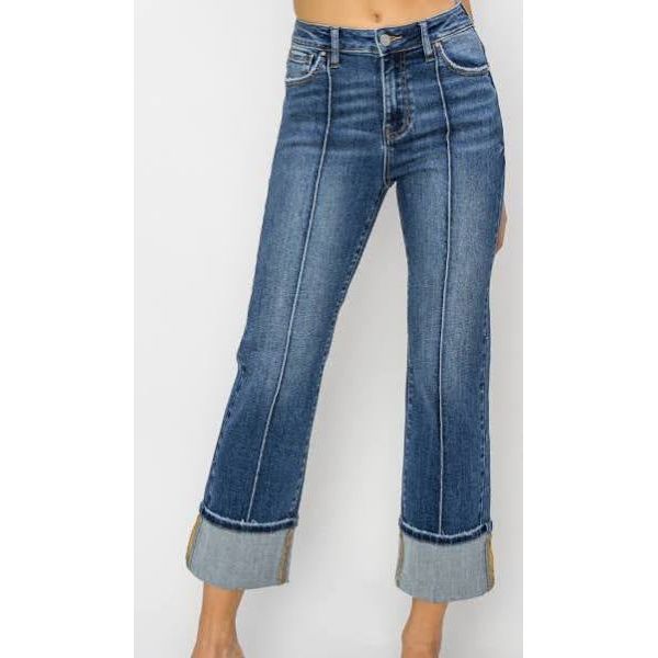 Risen High Rise Straight Jeans-[Womens_Boutique]-[NFR]-[Rodeo_Fashion]-[Western_Style]-Calamity's LLC