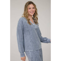 Ribbed V Neck-[Womens_Boutique]-[NFR]-[Rodeo_Fashion]-[Western_Style]-Calamity's LLC