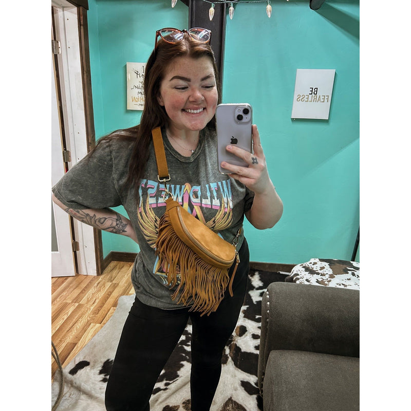 The Kelli Fringe Sling Bag-[Womens_Boutique]-[NFR]-[Rodeo_Fashion]-[Western_Style]-Calamity's LLC