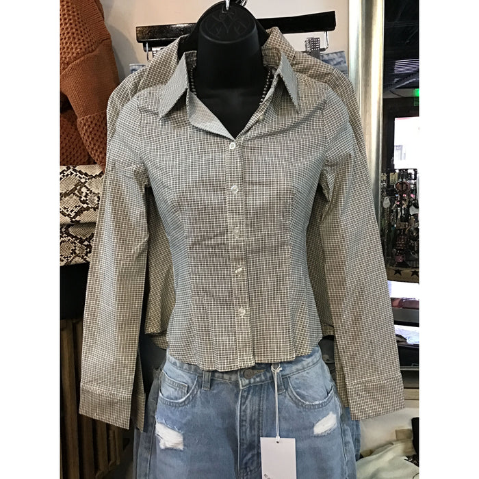 Plaid Button Down-[Womens_Boutique]-[NFR]-[Rodeo_Fashion]-[Western_Style]-Calamity's LLC