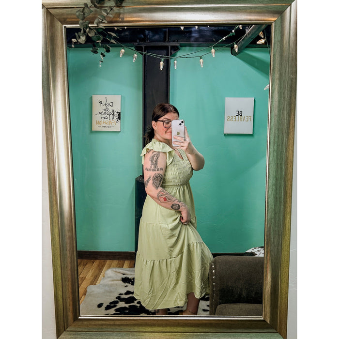 Flutter Sleeve Maxi Dress-[Womens_Boutique]-[NFR]-[Rodeo_Fashion]-[Western_Style]-Calamity's LLC