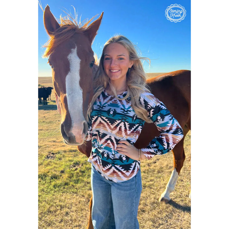 Long Sleeve Tennessee River Top-Long Sleeves-[Womens_Boutique]-[NFR]-[Rodeo_Fashion]-[Western_Style]-Calamity's LLC