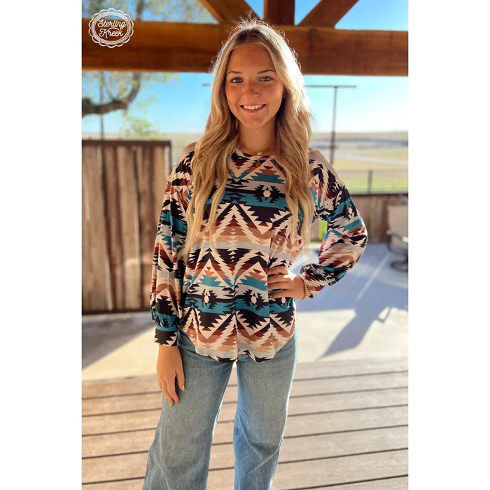 Long Sleeve Tennessee River Top-Long Sleeves-[Womens_Boutique]-[NFR]-[Rodeo_Fashion]-[Western_Style]-Calamity's LLC