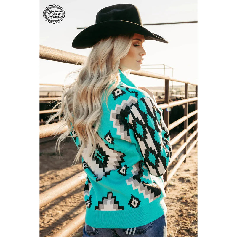 Vintage Vaquera Knit Sweater-Sweaters-[Womens_Boutique]-[NFR]-[Rodeo_Fashion]-[Western_Style]-Calamity's LLC