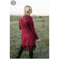Scottsdale burgundy suede jacket ￼-Jackets-[Womens_Boutique]-[NFR]-[Rodeo_Fashion]-[Western_Style]-Calamity's LLC