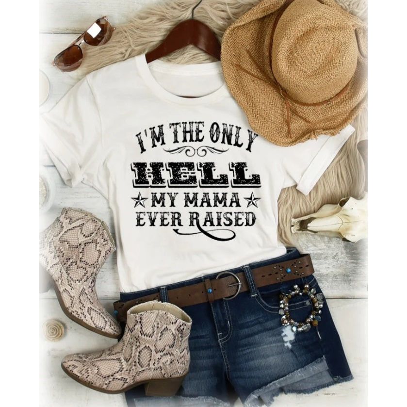 I'm the Only He$$ Graphic T-Graphic Tees-[Womens_Boutique]-[NFR]-[Rodeo_Fashion]-[Western_Style]-Calamity's LLC