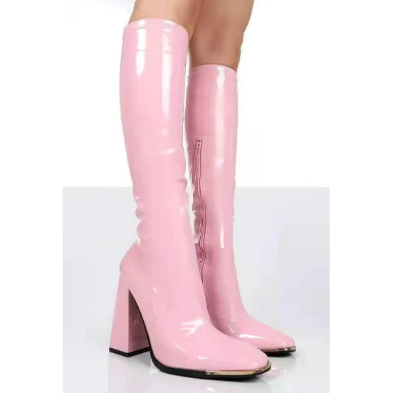 Light Pink Go-Go Boots-Boots-[Womens_Boutique]-[NFR]-[Rodeo_Fashion]-[Western_Style]-Calamity's LLC