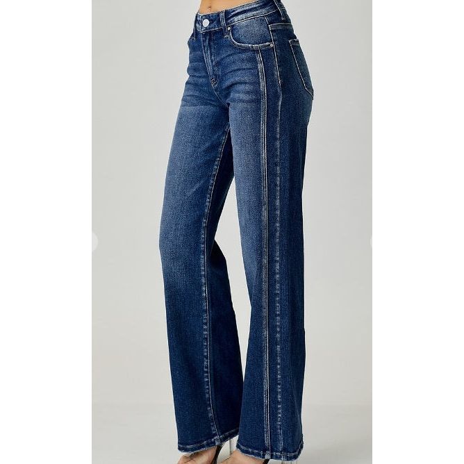 Risen Midrise Straight Jeans-Jeans-[Womens_Boutique]-[NFR]-[Rodeo_Fashion]-[Western_Style]-Calamity's LLC