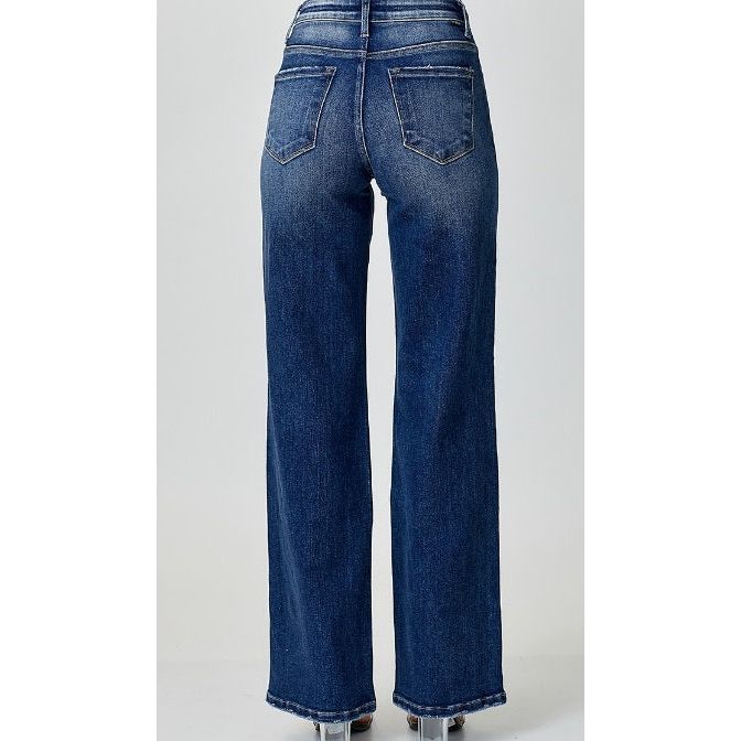 Risen Midrise Straight Jeans-Denim-[Womens_Boutique]-[NFR]-[Rodeo_Fashion]-[Western_Style]-Calamity's LLC