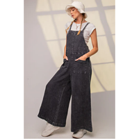 Washed Cotton Jumpsuit/Romper-Romper/Jumpsuit-[Womens_Boutique]-[NFR]-[Rodeo_Fashion]-[Western_Style]-Calamity's LLC