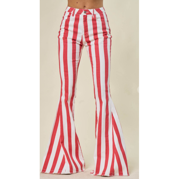 Striped Kentucky Bell-bottoms-Pants-[Womens_Boutique]-[NFR]-[Rodeo_Fashion]-[Western_Style]-Calamity's LLC