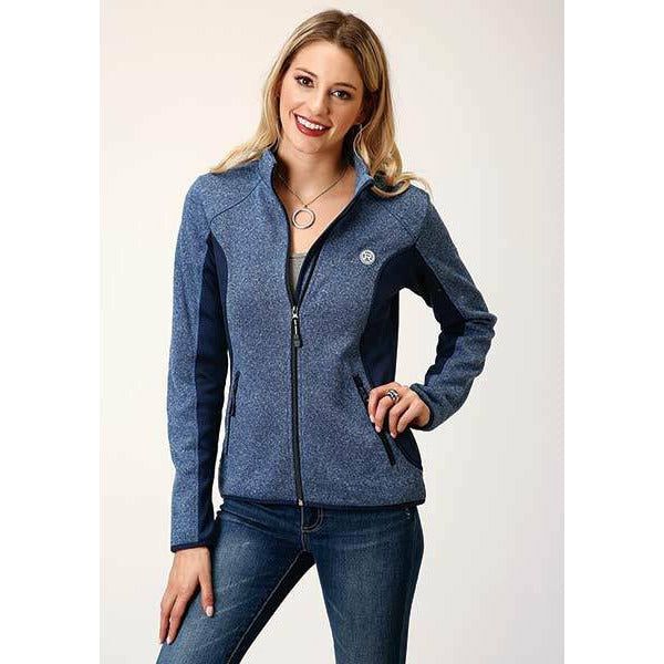 Roper Zip up Bonded Fleece Jacket-Jackets-[Womens_Boutique]-[NFR]-[Rodeo_Fashion]-[Western_Style]-Calamity's LLC