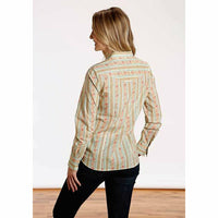 Vertical Stripe Print LS Shirt, by Tin Haul-Long Sleeves-[Womens_Boutique]-[NFR]-[Rodeo_Fashion]-[Western_Style]-Calamity's LLC