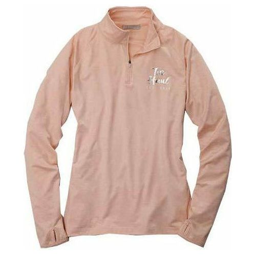 Light Pink Tin Haul 1/4 Quarter Zip-Graphic Sweaters-[Womens_Boutique]-[NFR]-[Rodeo_Fashion]-[Western_Style]-Calamity's LLC
