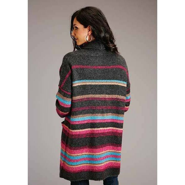 Women's Cozy Stripe Oversized Cardigan Sweater, by Stetson-Cardigans-[Womens_Boutique]-[NFR]-[Rodeo_Fashion]-[Western_Style]-Calamity's LLC