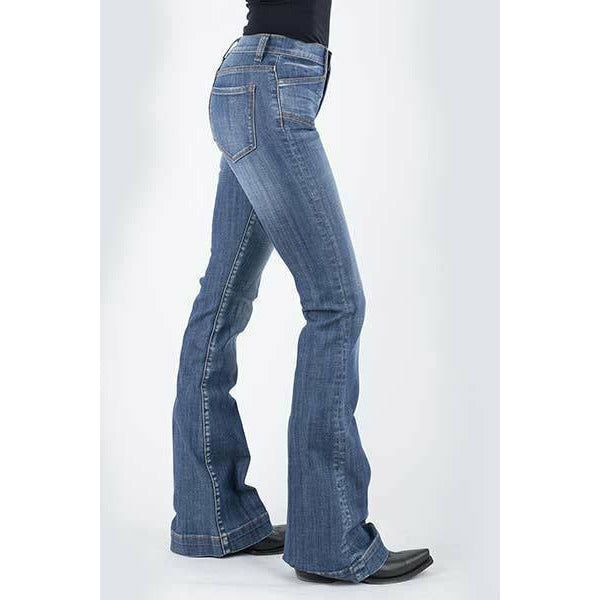 Stetson High Waist Flare Plain Pocket Jeans no.921-Denim-[Womens_Boutique]-[NFR]-[Rodeo_Fashion]-[Western_Style]-Calamity's LLC