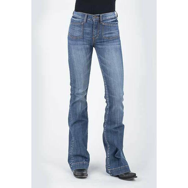 Stetson High Waist Flare Plain Pocket Jeans no.921-Bottoms-[Womens_Boutique]-[NFR]-[Rodeo_Fashion]-[Western_Style]-Calamity's LLC
