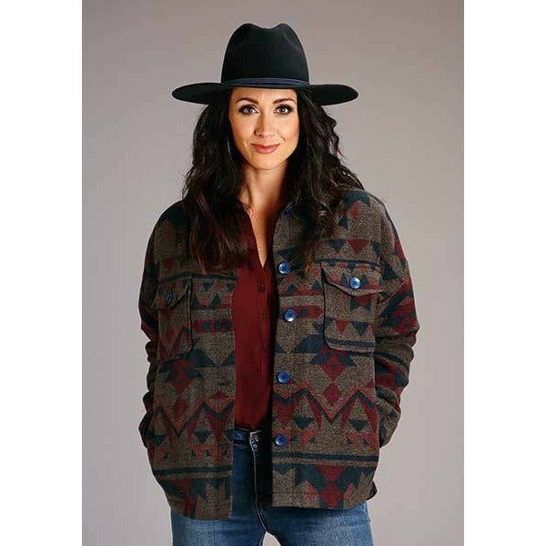Stetson Aztec Shirt Jacket.-Jacket-[Womens_Boutique]-[NFR]-[Rodeo_Fashion]-[Western_Style]-Calamity's LLC