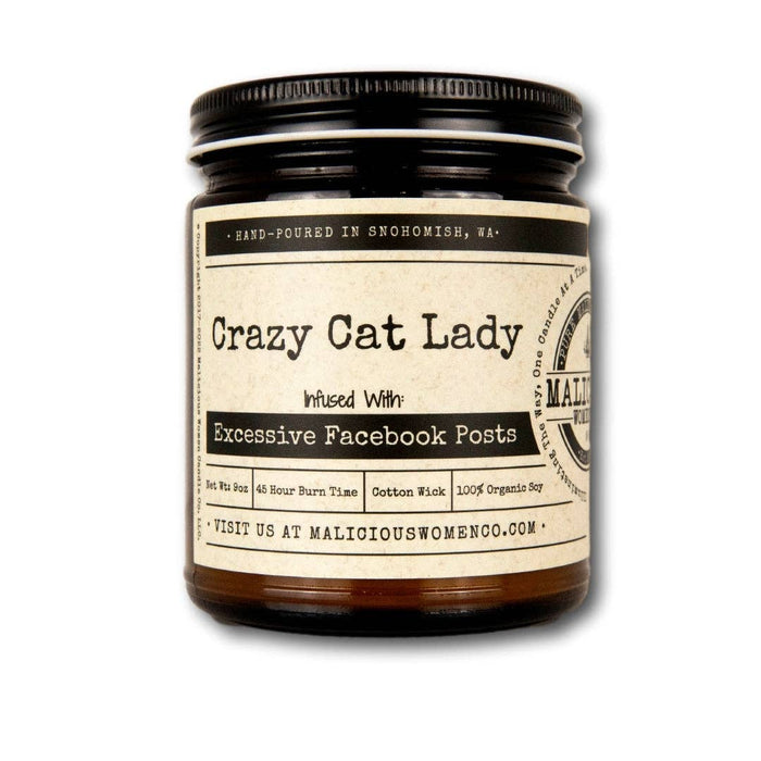 Malicious Women Candle Co - Crazy Cat Lady - Excessive Facebook Posts-Candles-[Womens_Boutique]-[NFR]-[Rodeo_Fashion]-[Western_Style]-Calamity's LLC