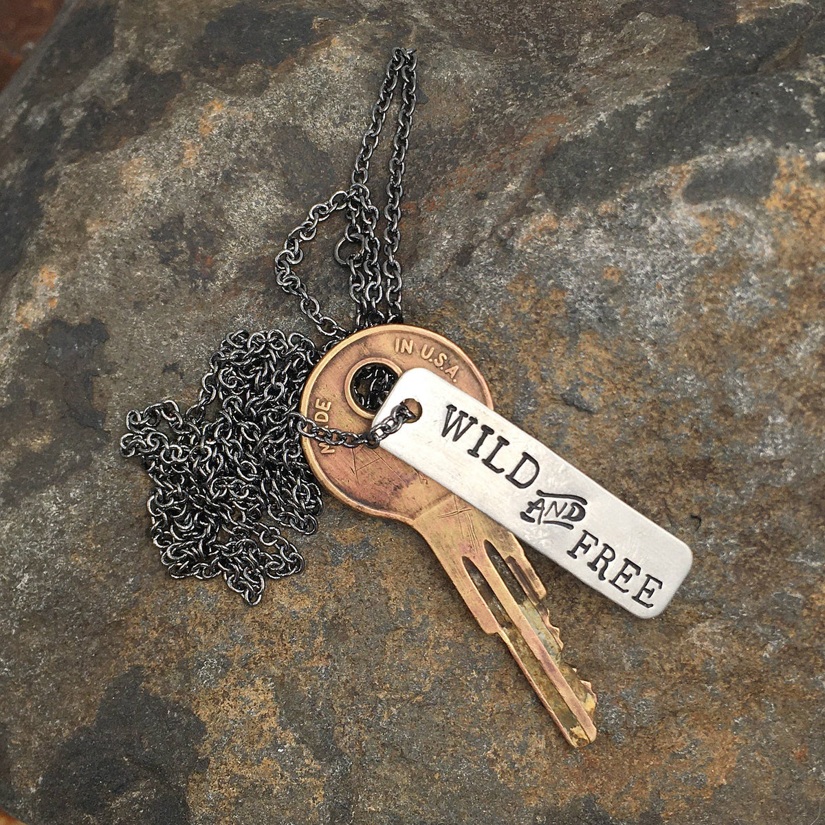 Vintage Key Necklace - Wild and Free-Jewelry-[Womens_Boutique]-[NFR]-[Rodeo_Fashion]-[Western_Style]-Calamity's LLC