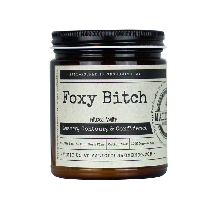 Malicious Women Candle Co - Foxy Bitch - Infused with Lashes, Contour, And Confidence-Candles-[Womens_Boutique]-[NFR]-[Rodeo_Fashion]-[Western_Style]-Calamity's LLC