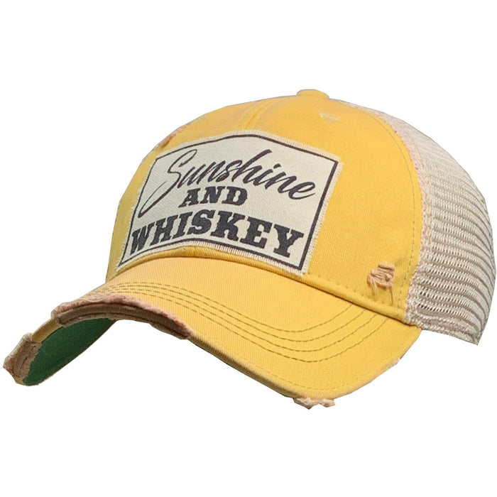 Sunshine & Whiskey Trucker Hat Baseball Hat-Hats-[Womens_Boutique]-[NFR]-[Rodeo_Fashion]-[Western_Style]-Calamity's LLC