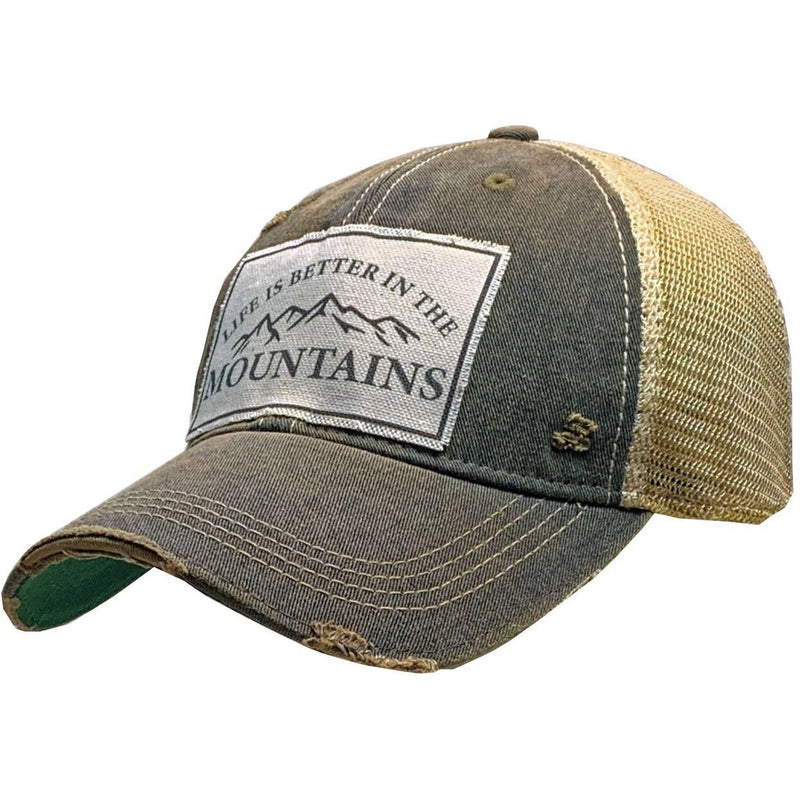 Life is Better in the Mountains Trucker Hat Baseball Hat-Hats-[Womens_Boutique]-[NFR]-[Rodeo_Fashion]-[Western_Style]-Calamity's LLC