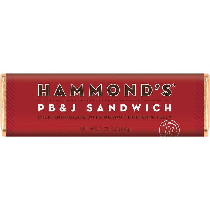 Hammond's Candies - PB & J Sandwich Milk Chocolate Candy Bar 2.25oz-Candy-[Womens_Boutique]-[NFR]-[Rodeo_Fashion]-[Western_Style]-Calamity's LLC
